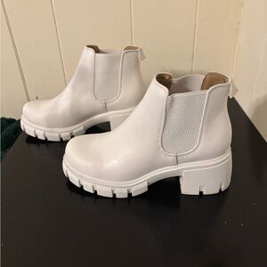 Women's White Ankle Boots